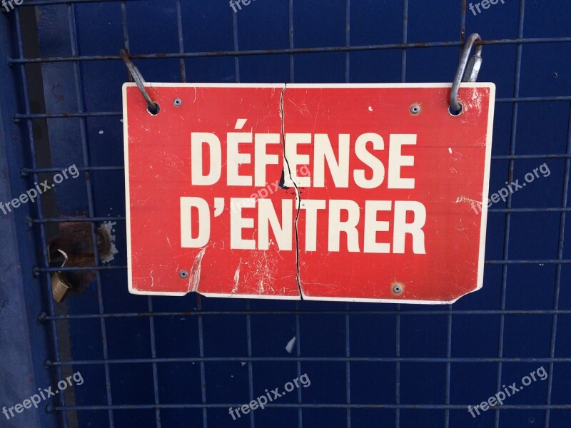 Ban Access Shield French Free Photos