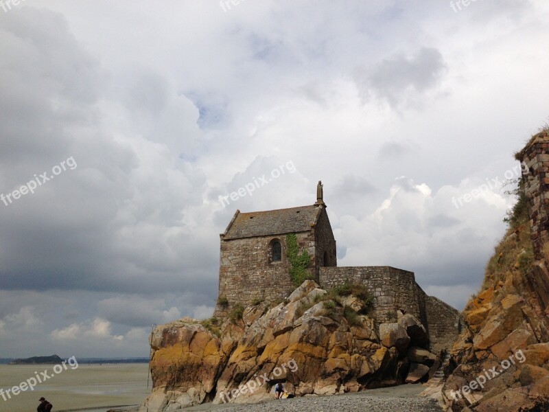 Mont Saint Michel Rock Chapel Free Photos