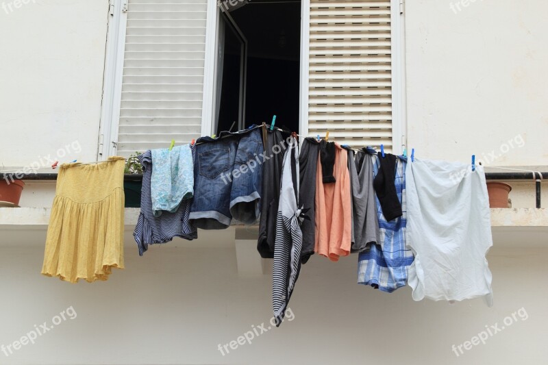 Portugal Faro Buildings Washing Laundry