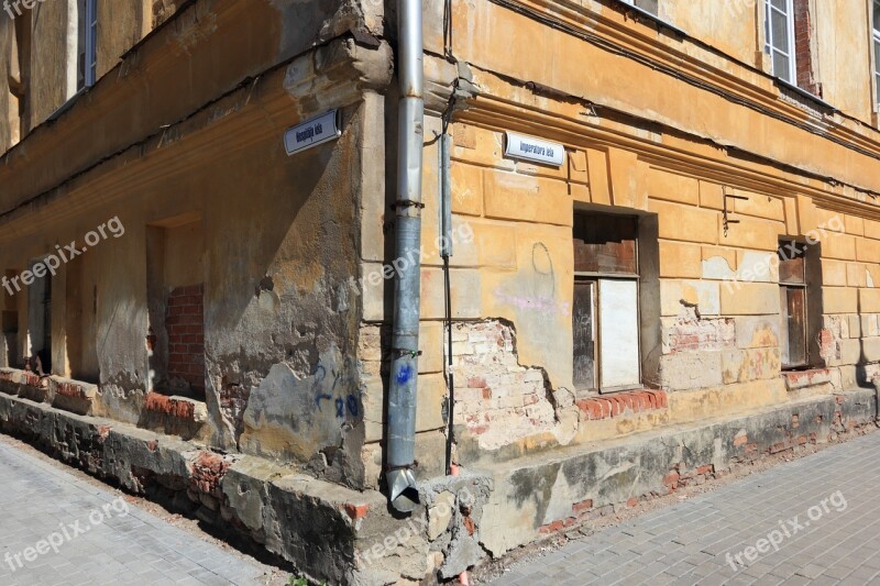 Latvia Daugavpils Fort Buildings Street