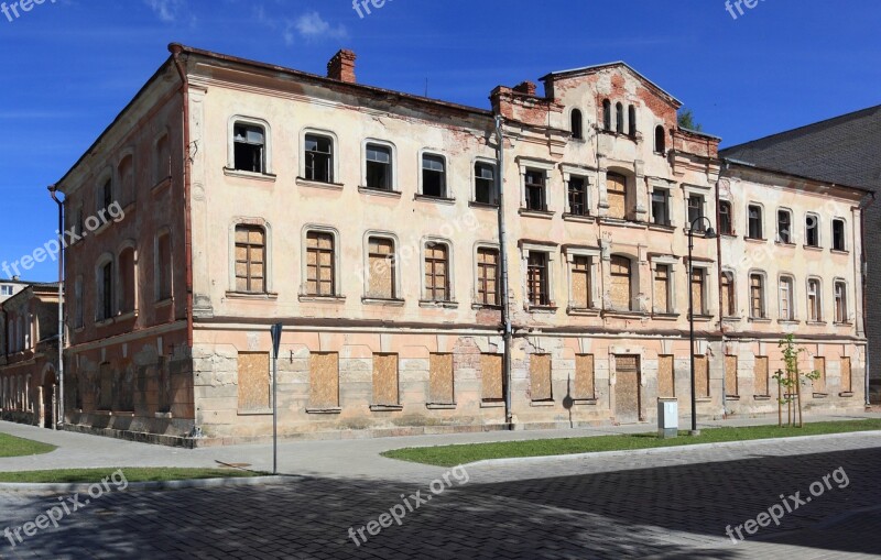 Latvia Daugavpils Fort Buildings Street