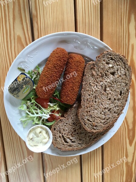 Croquette Lunch Sandwich Tasty Healthy