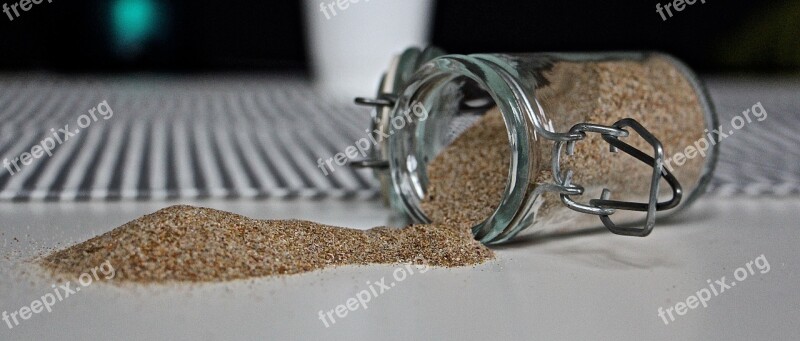 Glass Sand Lid Bottle Glass Bottle