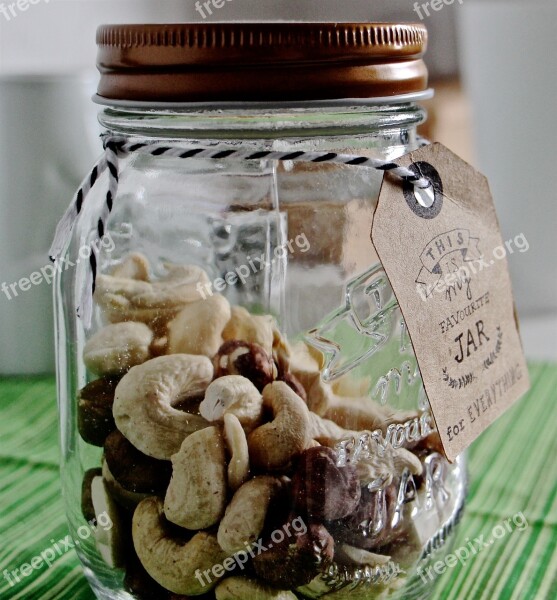 Box Glass Jar Nuts Dried Fruit