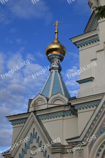 Latvia Daugavpils Church Orthodox Cross