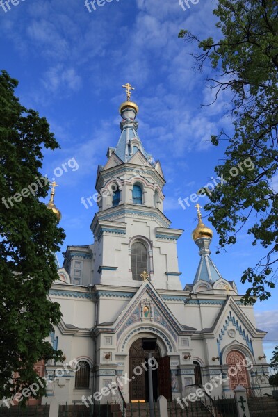 Latvia Daugavpils Church Orthodox Cross