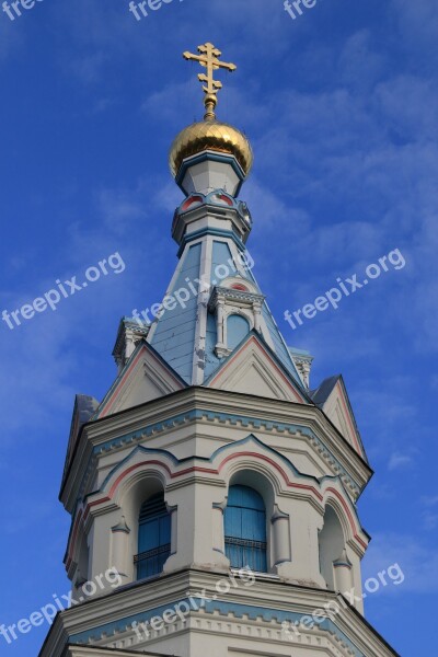 Latvia Daugavpils Church Orthodox Cross