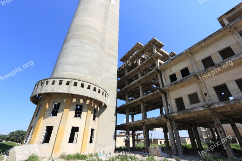 Albania Fier Ruins Industry Building