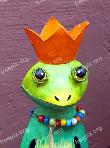 Frog Prince Garden Decoration Colorful Gartendeko Garden