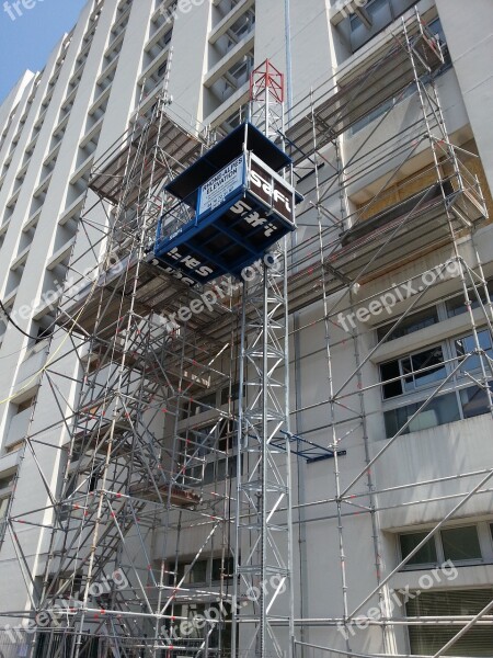 Monte-materials Lift Construction Hoist Scaffolding Free Photos