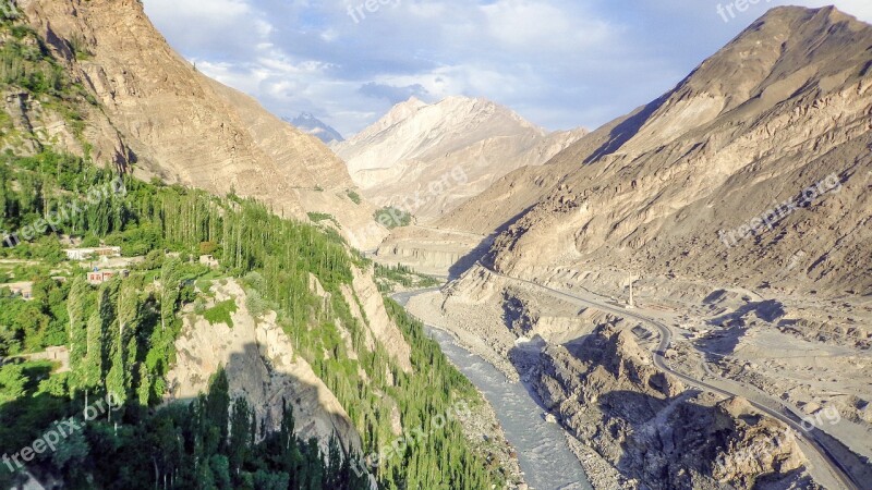 Hunza River Kkh Road Valley