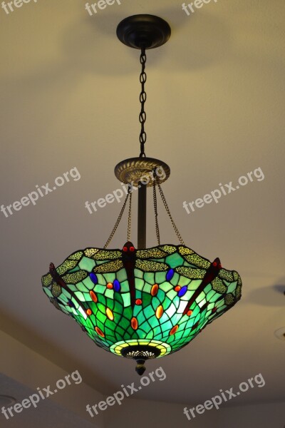 Lamp Light Ceiling Art Glass