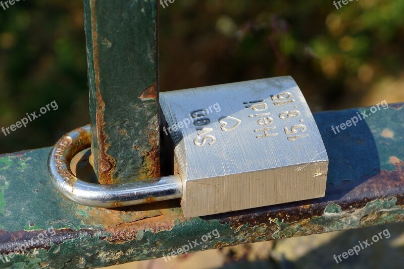 Padlock Couple Love Promise Bridge