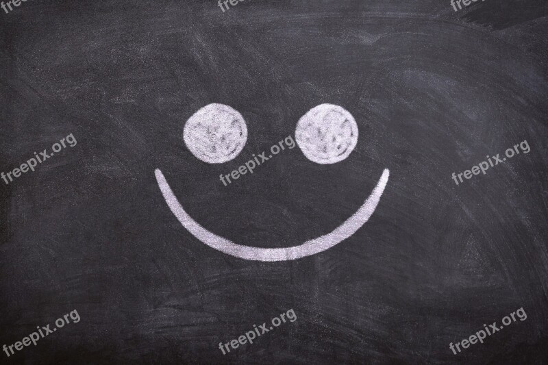 Board Smiley Blackboard School Chalk