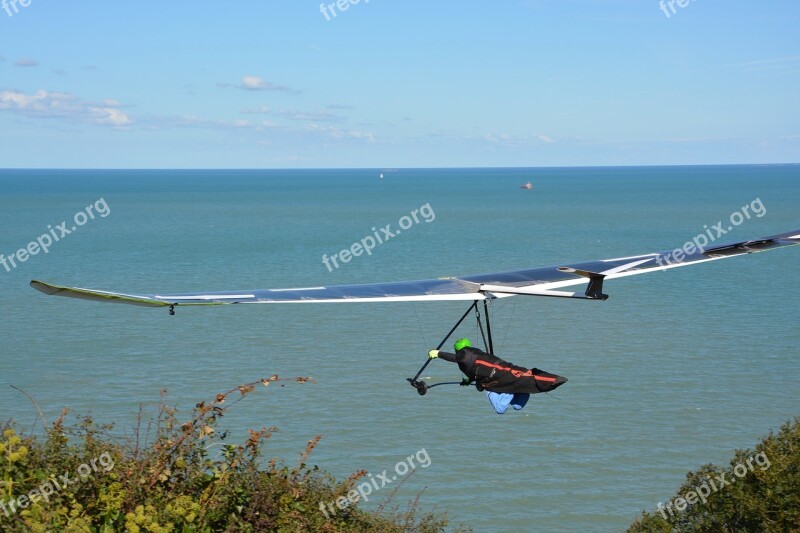 Hang Gliding Flight Aircraft Sea Speed