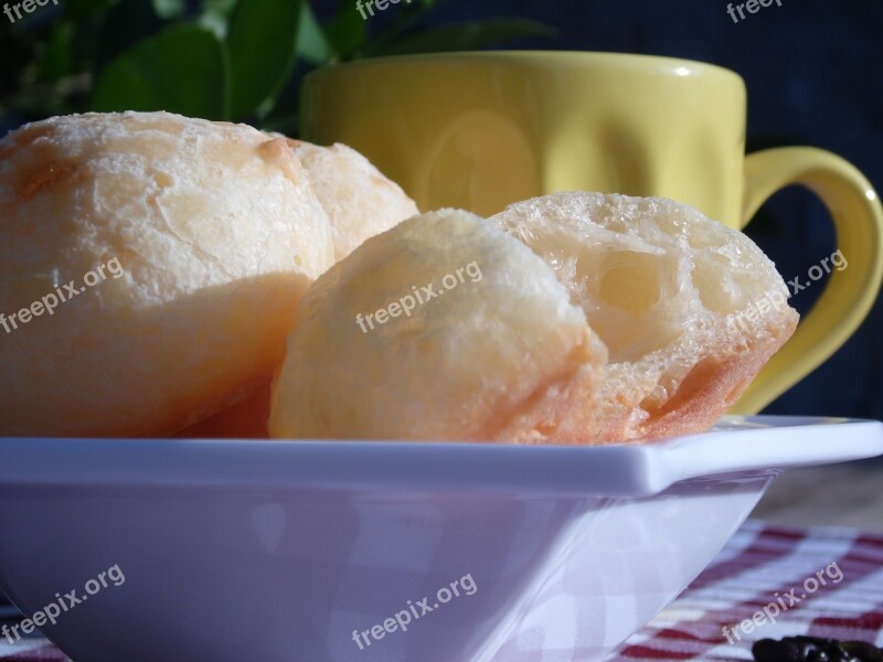 Cheese Bread Snack Breakfast Basket Mug