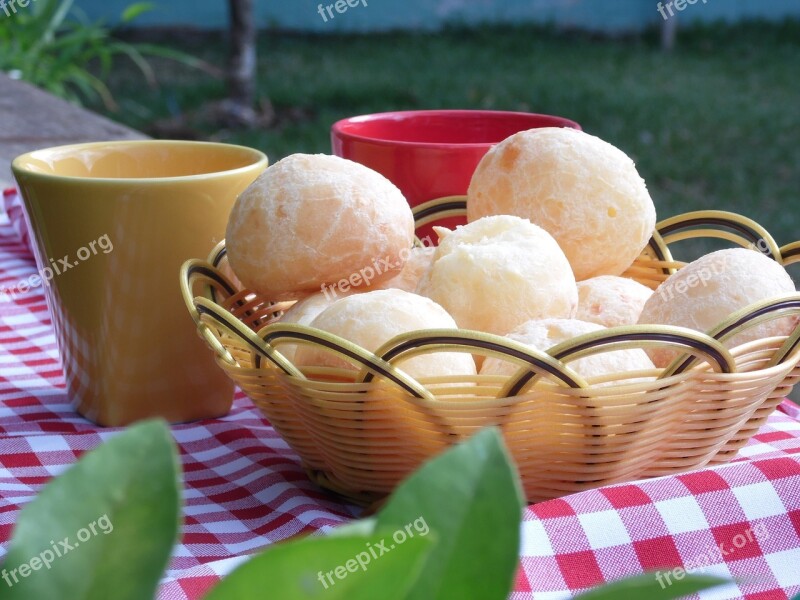 Cheese Bread Snack Breakfast Basket Mug