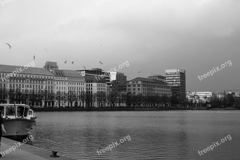 Hamburg Hamburgensien Alster Jungfernstieg New Jungfernstieg