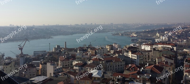 Istanbul From Galata Estuary Free Photos