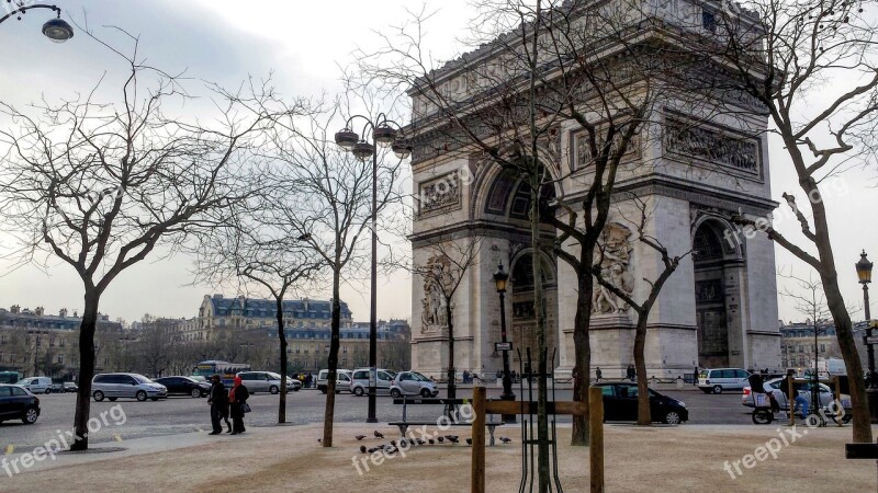 France Arc Paris Architecture Landmark