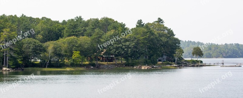 Maine Coast Landscape Coastline Outdoor