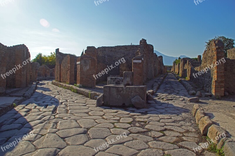 Pompeii Italy Antique Roman Archaeology