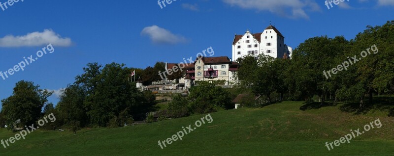 Landscape Places Of Interest Schloss Wildegg Sun Clouds