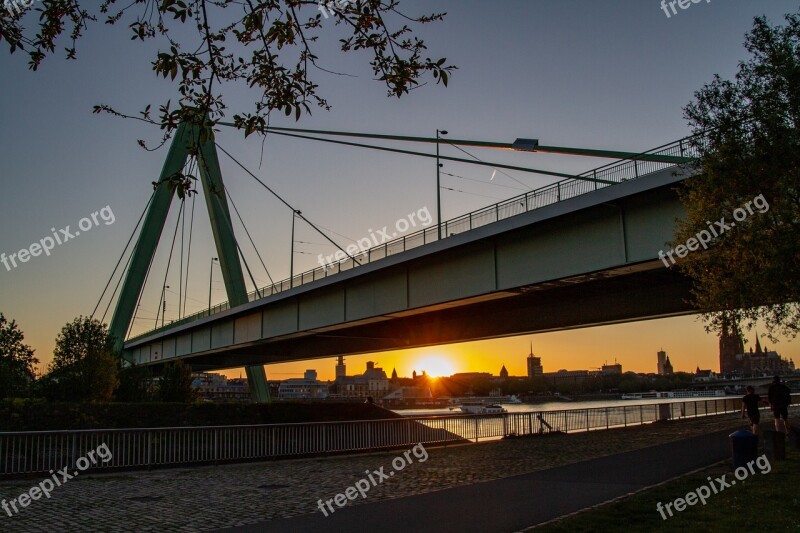 Cologne Severin Bridge Bridge Rhine Steel