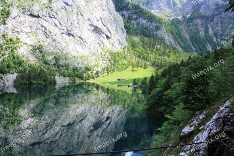 Bavaria Berchtesgadener Land Upper Lake Mountains Nature