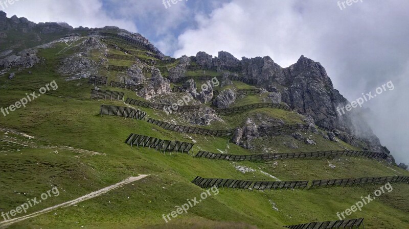 Alpine Mountains Nature Avalanche Protection Landscape