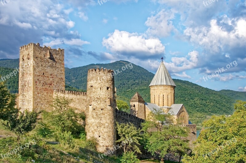 Georgia Castle Ananuri Church Of The Redeemer Fortress Church