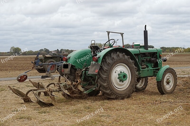 Tractor Plough Plow Agriculture Field