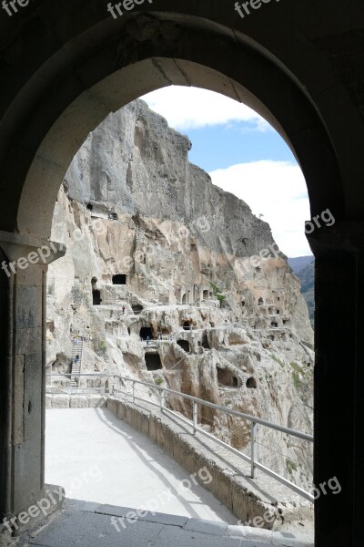 Georgia Vardzia Cave City Mountain Cave