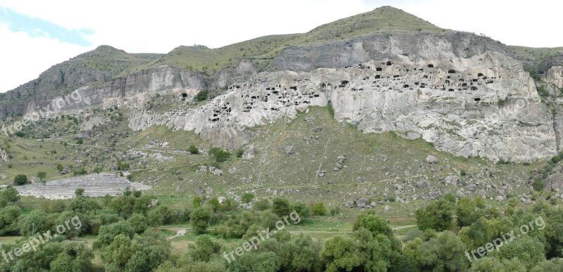 Georgia Vardzia Cave City Mountain Cave