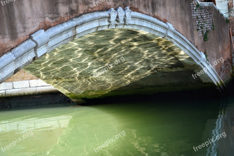 Bridge Venice Channel Reflection Light