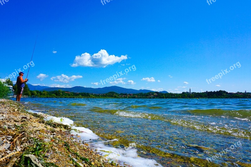 The Lake Of Pusiano Como Lecco Brianza Lombardy