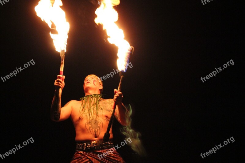 Fire Entertainer Tribal Man Person