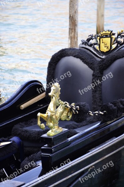 Gondola Venice Gold Italy Water