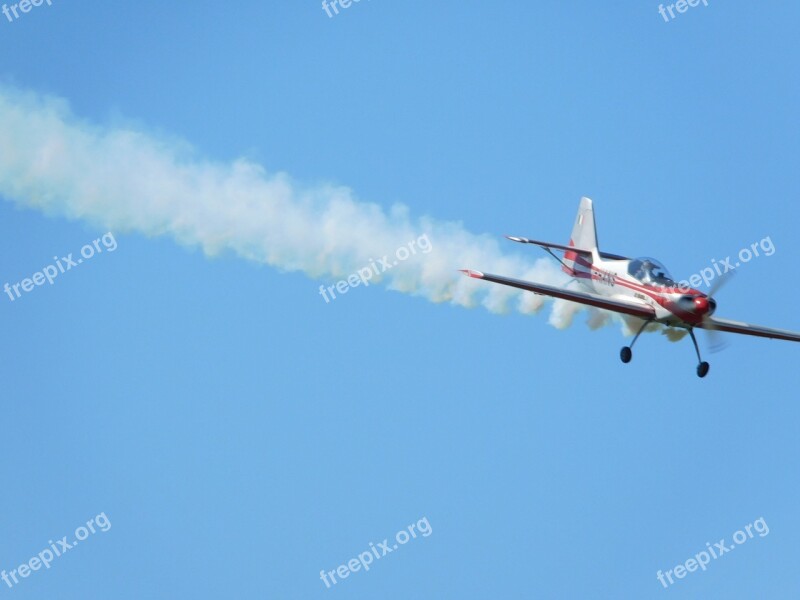 Plane Airplane Wake Sky Acrobatic