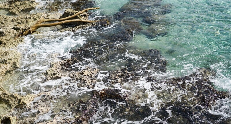 Mexico Caribbean Rocks Water Reef