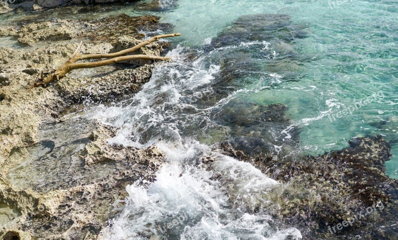 Mexico Caribbean Rocks Water Reef