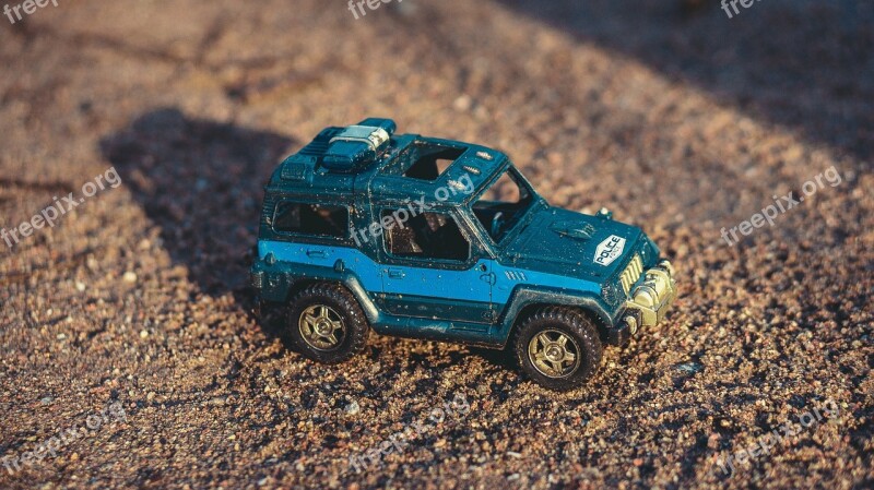 Police Car Toy Kids Sand