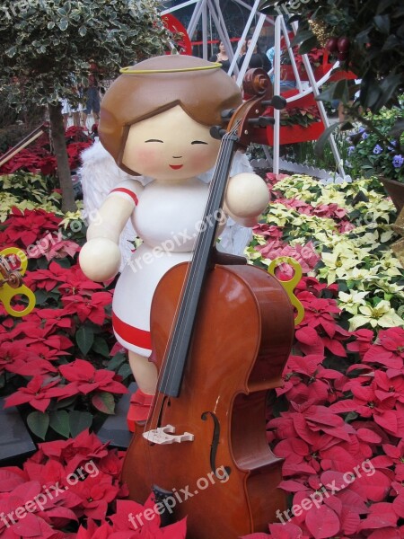 Christmas Gardens By The Bay Singapore Christmas Tree Angel With Cello