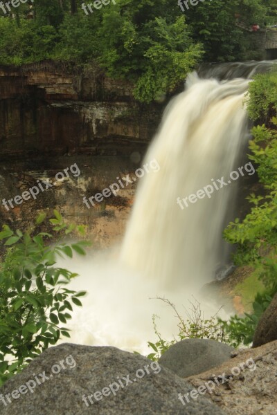 Waterfall Minnehaha Falls Minneapolis Free Photos