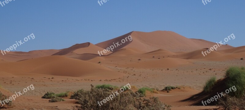 Namibia Desert Distant View Dunes Landscape