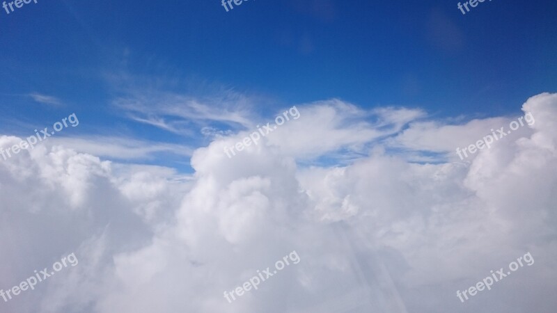 Sky Cloud Blue White Cloud Grey Clouds