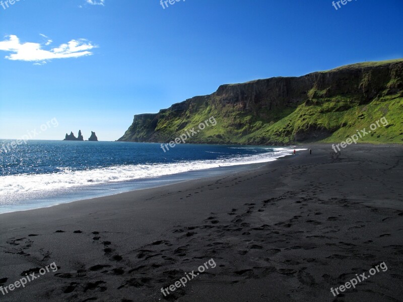 Vík í Mýrdal Black Sand Beach Southern Iceland Beach