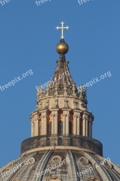 St Peter's Basilica Church Rome Cross Free Photos