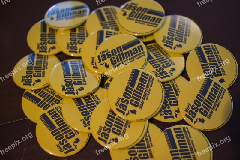 Campaign Buttons Elect Politics Election