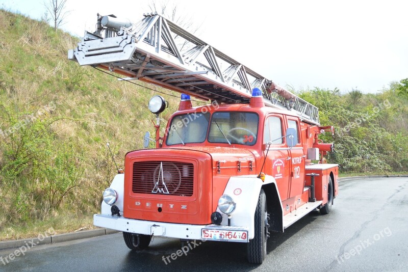 Magirus Fire Truck Turntable Ladder Chief Vehicle Head